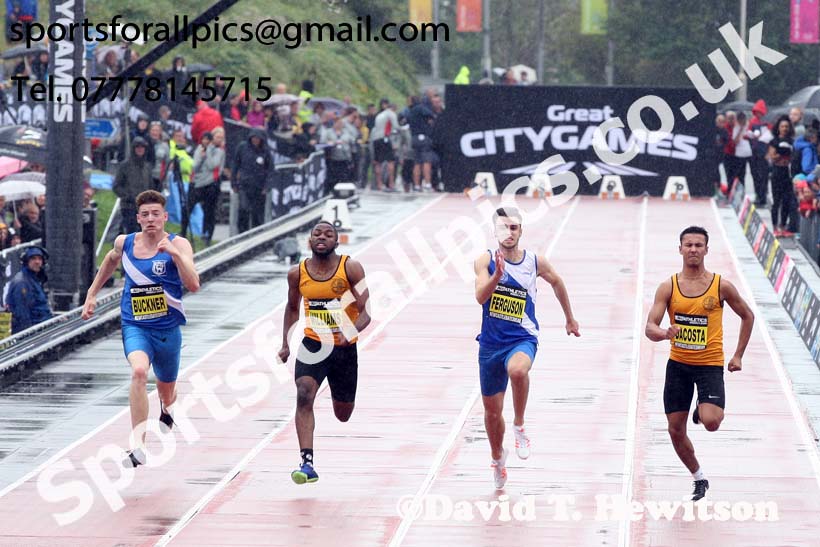 English Schools boys 150 metres, 2018 Great North CityGames. Photo: David T. Hewitson/Sports for All Pics